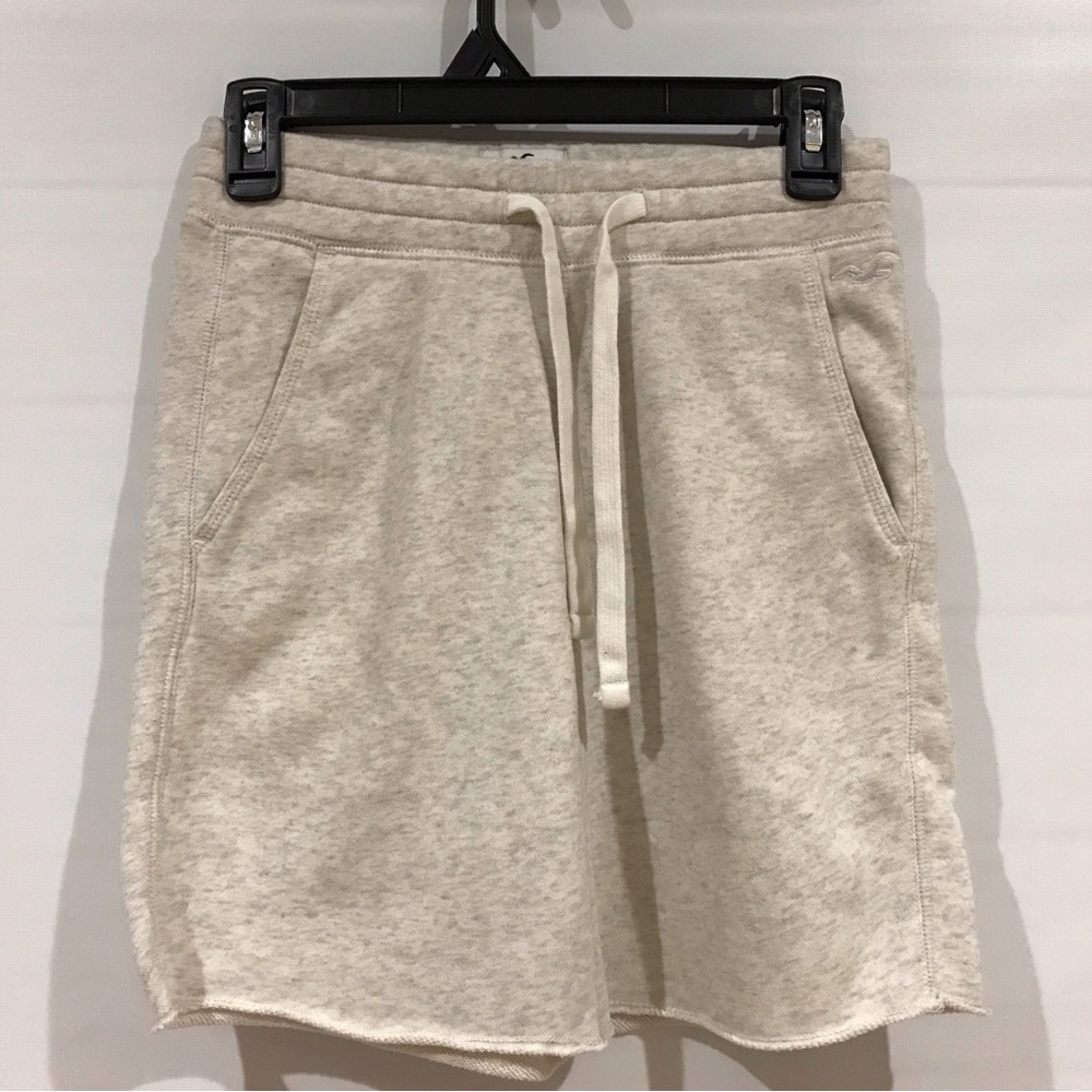 Hollister XXS Casual Cream/Oatmeal Drawstring Shorts